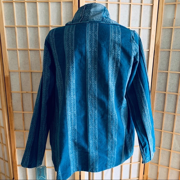 Hippie Military Denim Open Fringe Cardigan Size SM - Picture 3 of 4